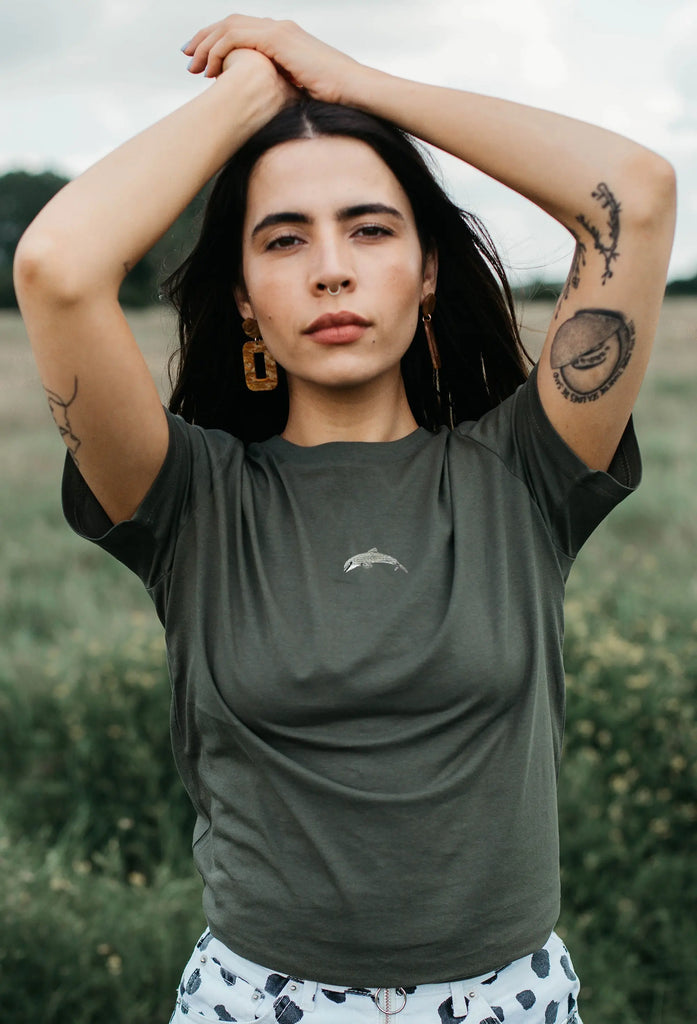 dolphin womens t-shirt Big Wild Thought