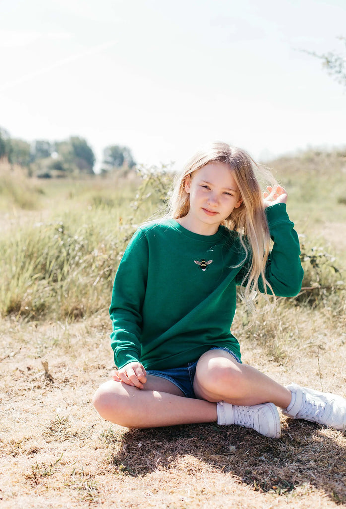 garden bumblebee childrens sweatshirt Big Wild Thought