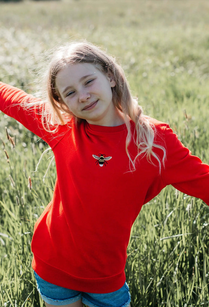 garden bumblebee childrens sweatshirt Big Wild Thought