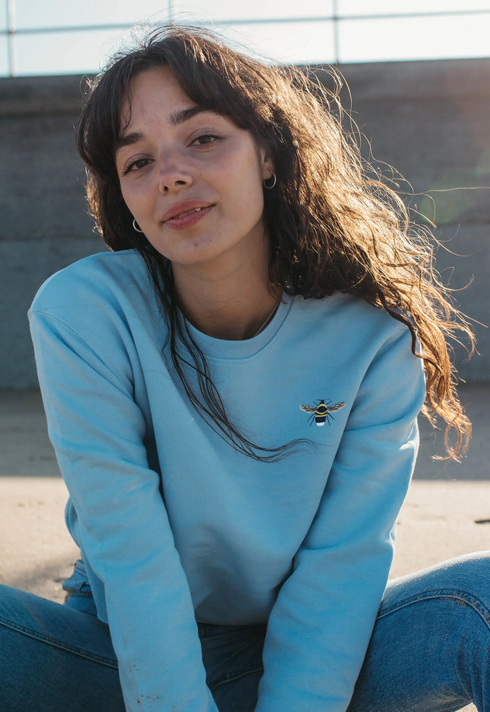 garden bumblebee womens cropped sweatshirt Big Wild Thought