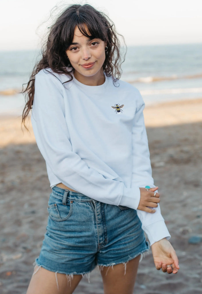 garden bumblebee womens cropped sweatshirt Big Wild Thought