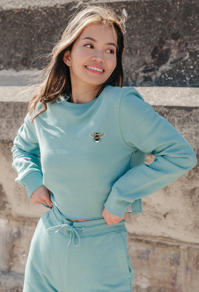 garden bumblebee womens cropped sweatshirt Big Wild Thought