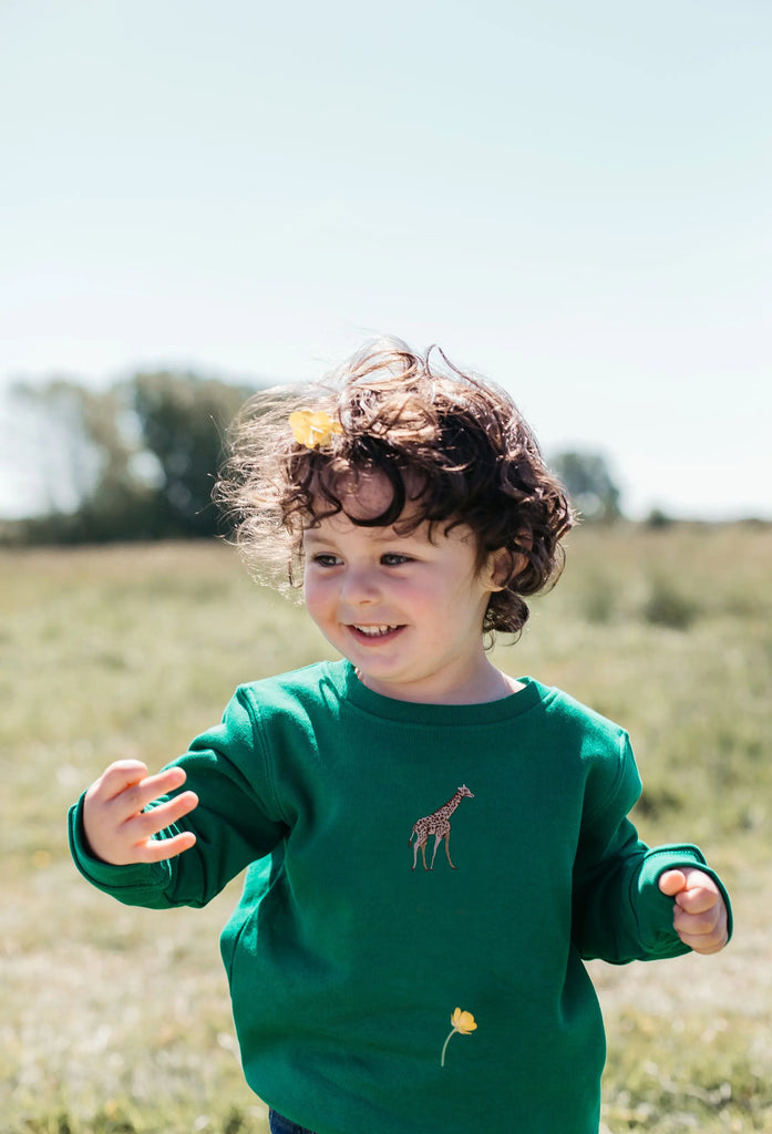 giraffe childrens sweatshirt Big Wild Thought