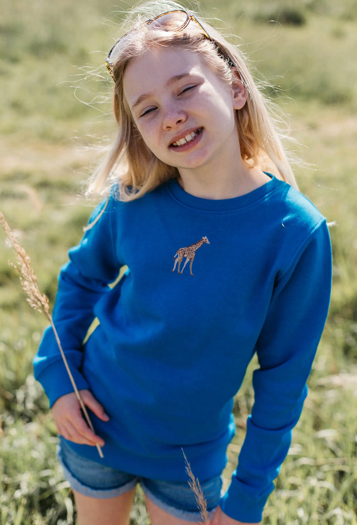 giraffe childrens sweatshirt Big Wild Thought