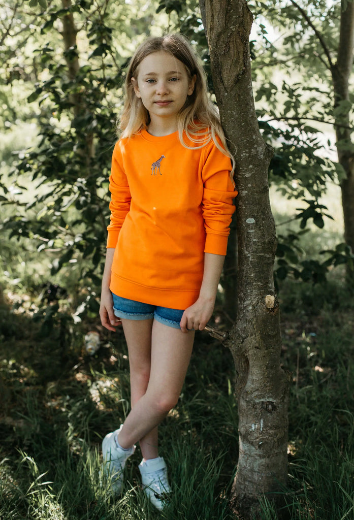 giraffe childrens sweatshirt Big Wild Thought