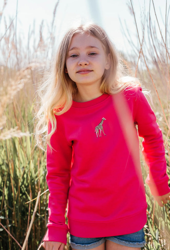 giraffe childrens sweatshirt Big Wild Thought