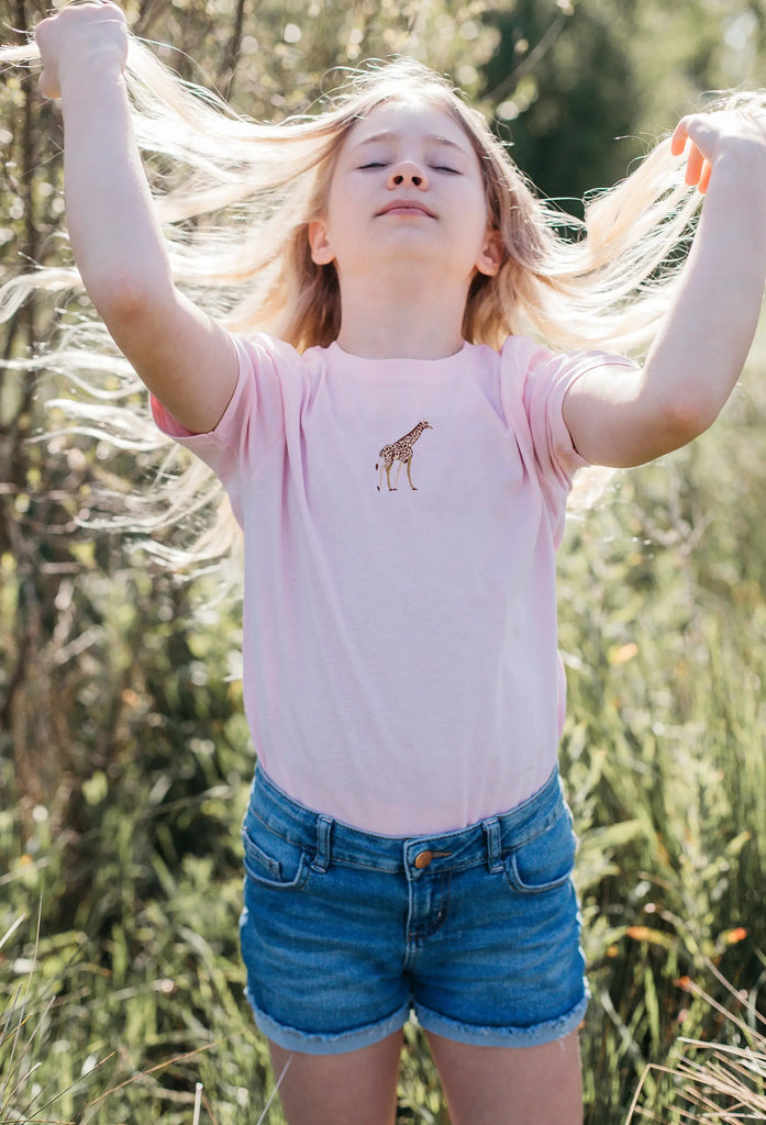 giraffe childrens t-shirt Big Wild Thought