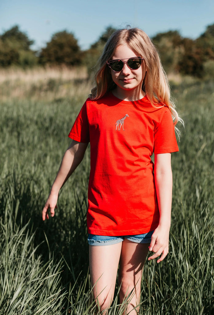 giraffe childrens t-shirt Big Wild Thought