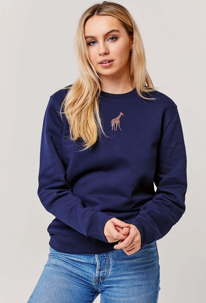 giraffe womens sweatshirt Big Wild Thought