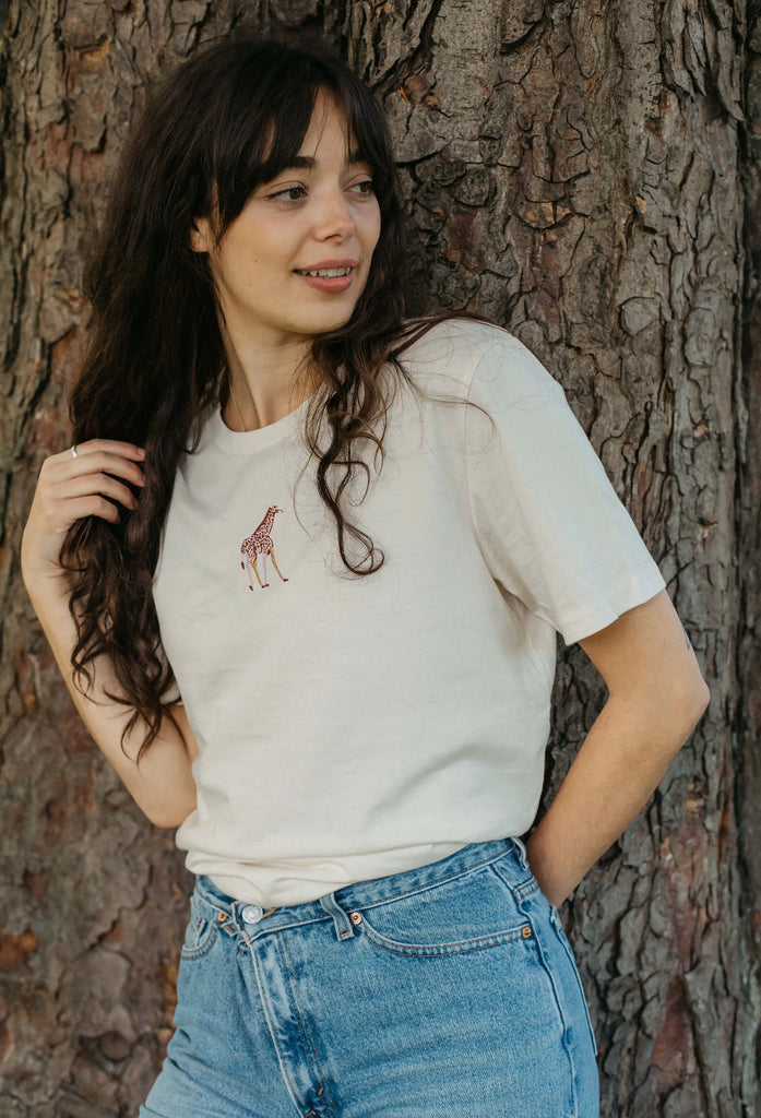 giraffe womens t-shirt Big Wild Thought