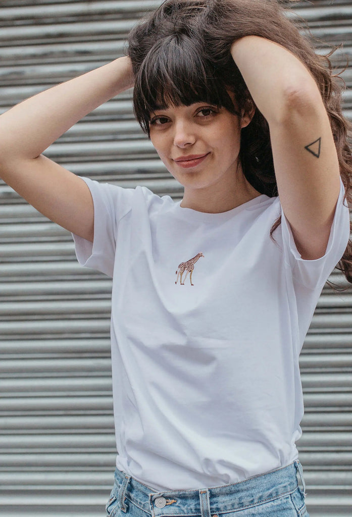 giraffe womens t-shirt Big Wild Thought