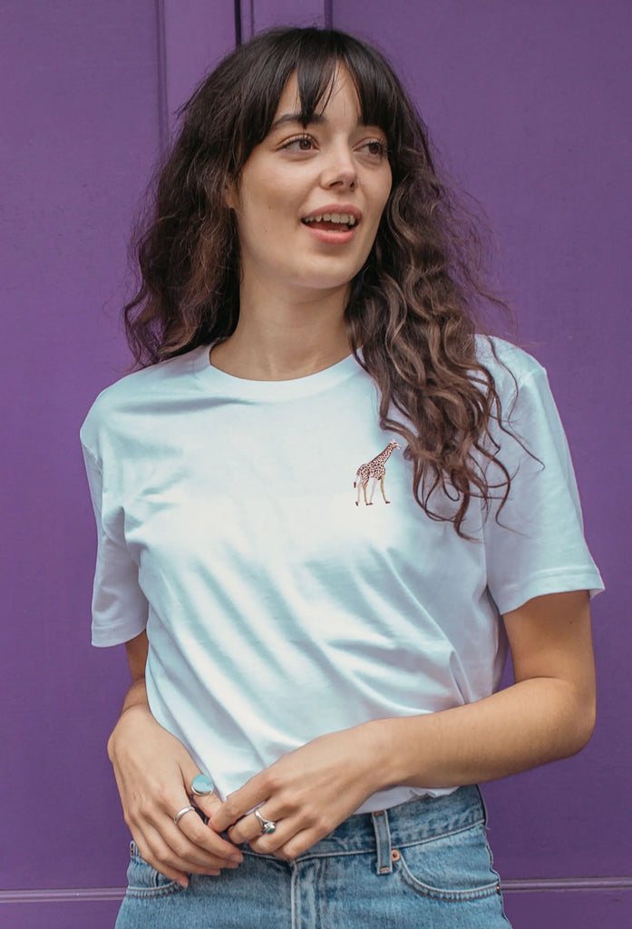 giraffe womens t-shirt Big Wild Thought