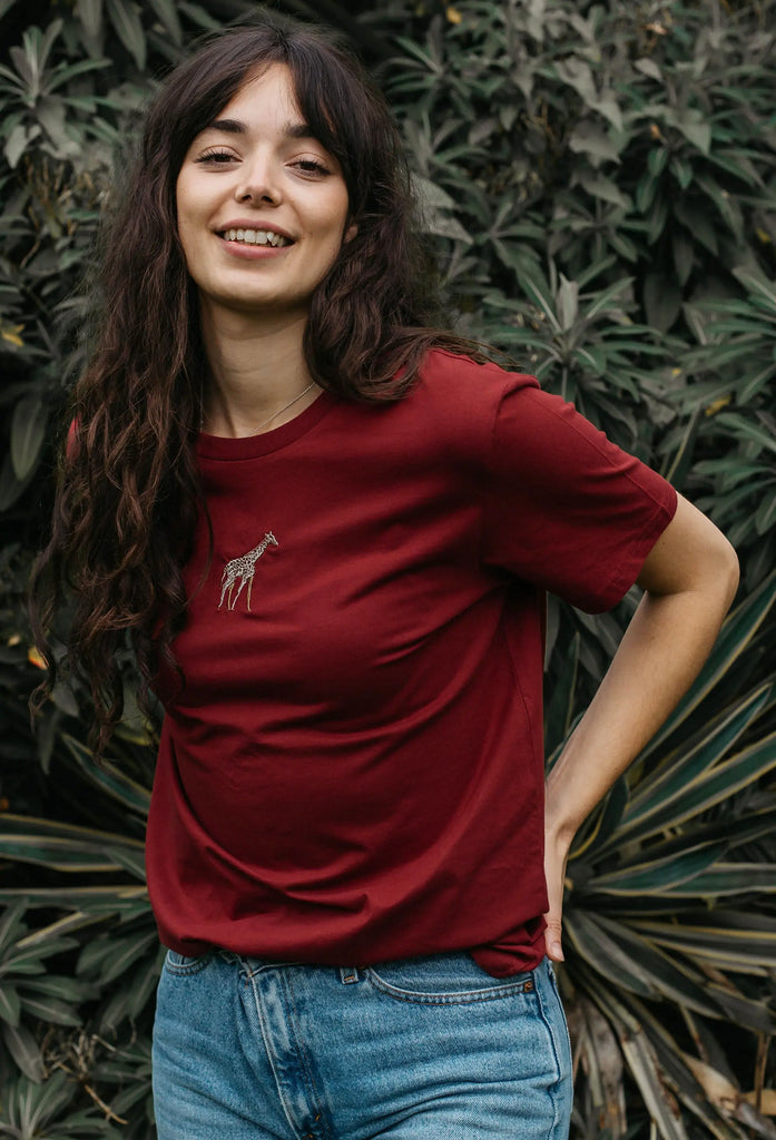 giraffe womens t-shirt Big Wild Thought