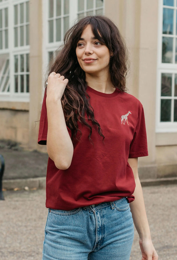 giraffe womens t-shirt Big Wild Thought
