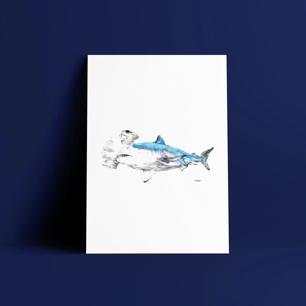 hammerhead shark a4 print Big Wild Thought