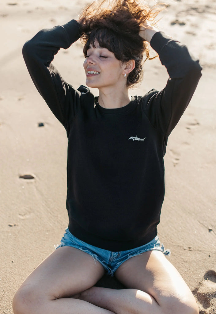 hammerhead shark womens sweatshirt Big Wild Thought