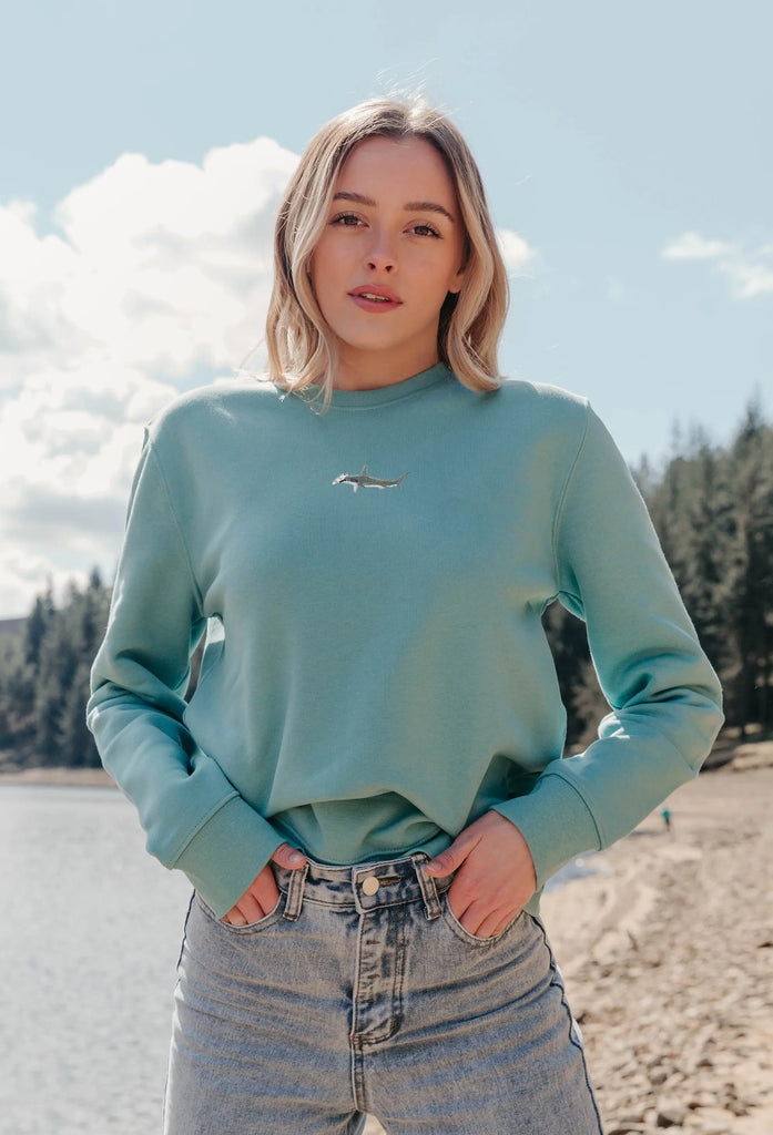 hammerhead shark womens sweatshirt Big Wild Thought