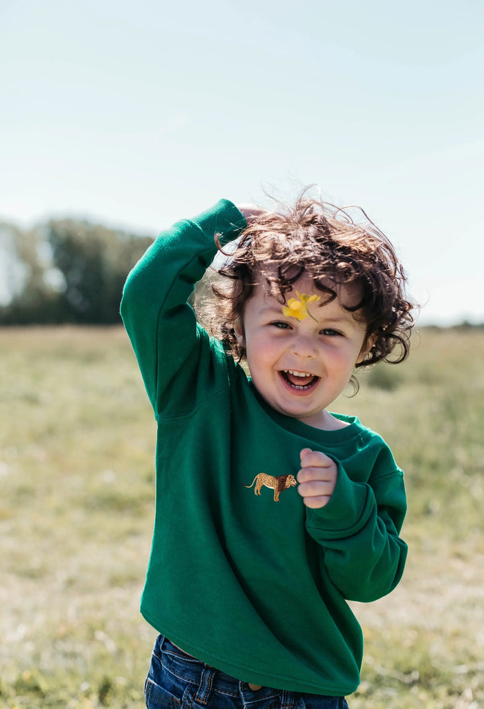 lion childrens sweatshirt Big Wild Thought