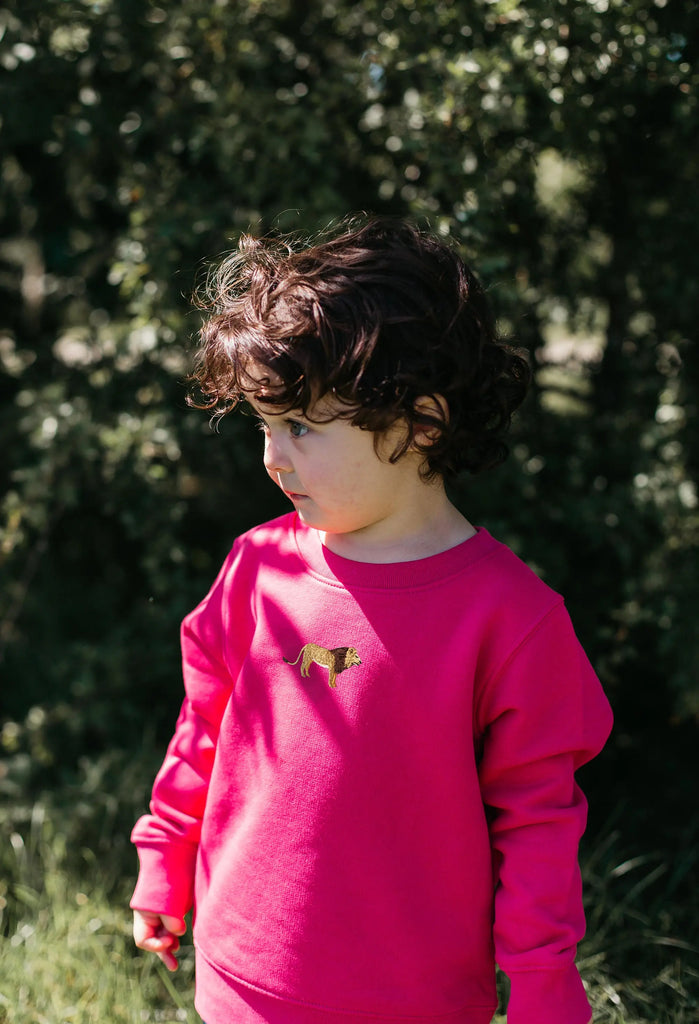 lion childrens sweatshirt Big Wild Thought