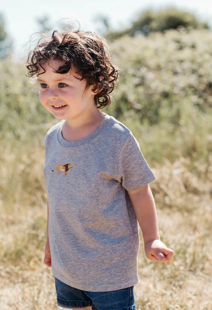lion childrens t-shirt Big Wild Thought