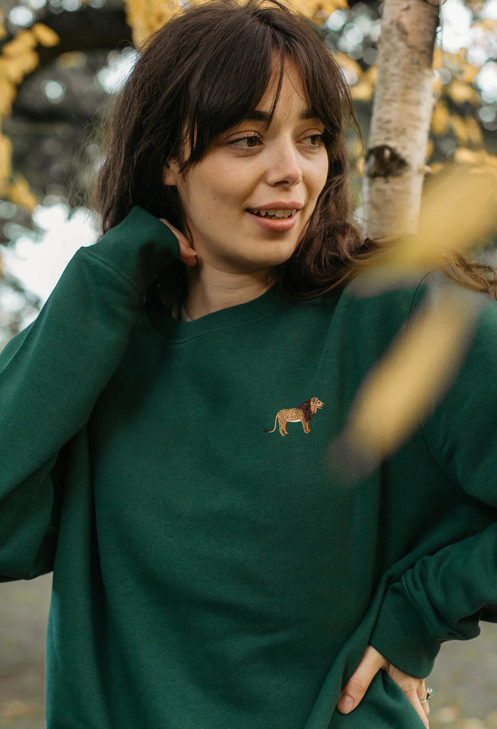 lion womens sweatshirt Big Wild Thought