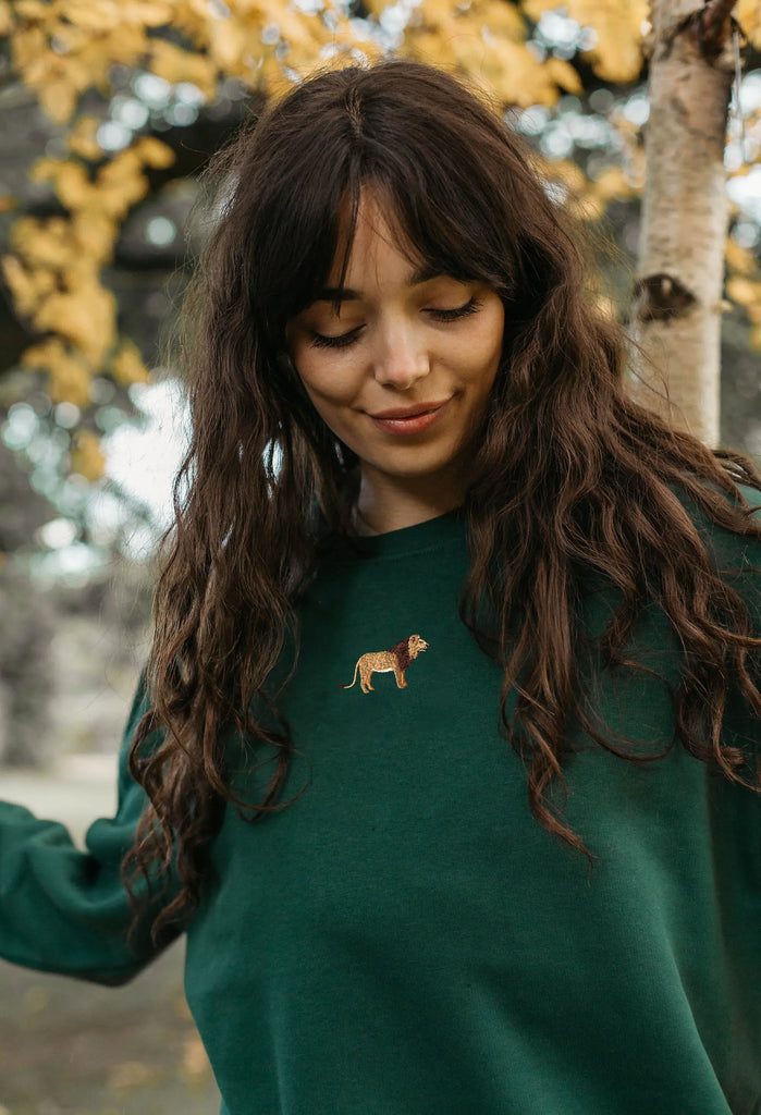 lion womens sweatshirt Big Wild Thought