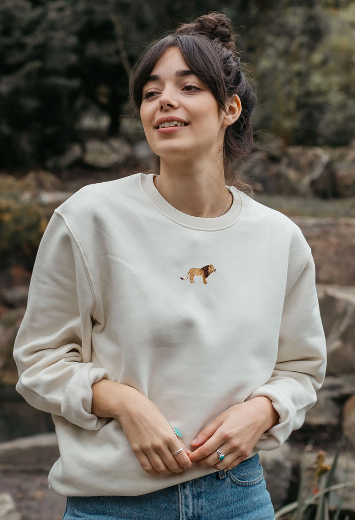 lion womens sweatshirt Big Wild Thought