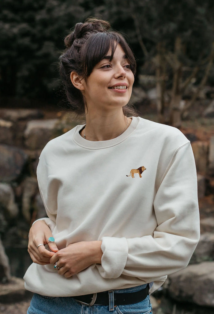 lion womens sweatshirt Big Wild Thought
