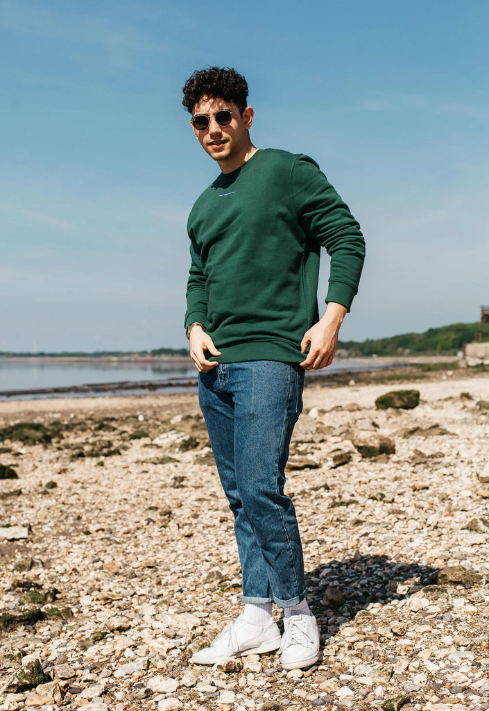 Mako Shark Unisex Embroidered Organic Sustainable Sweatshirt Jumper Big Wild Thought