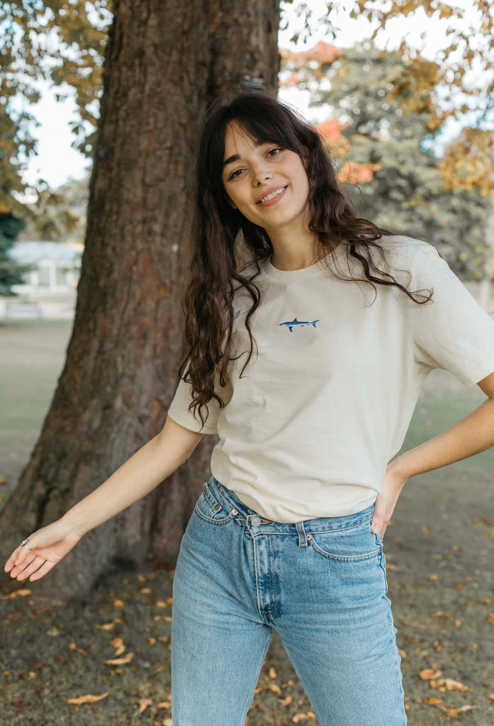 mako shark womens t-shirt Big Wild Thought