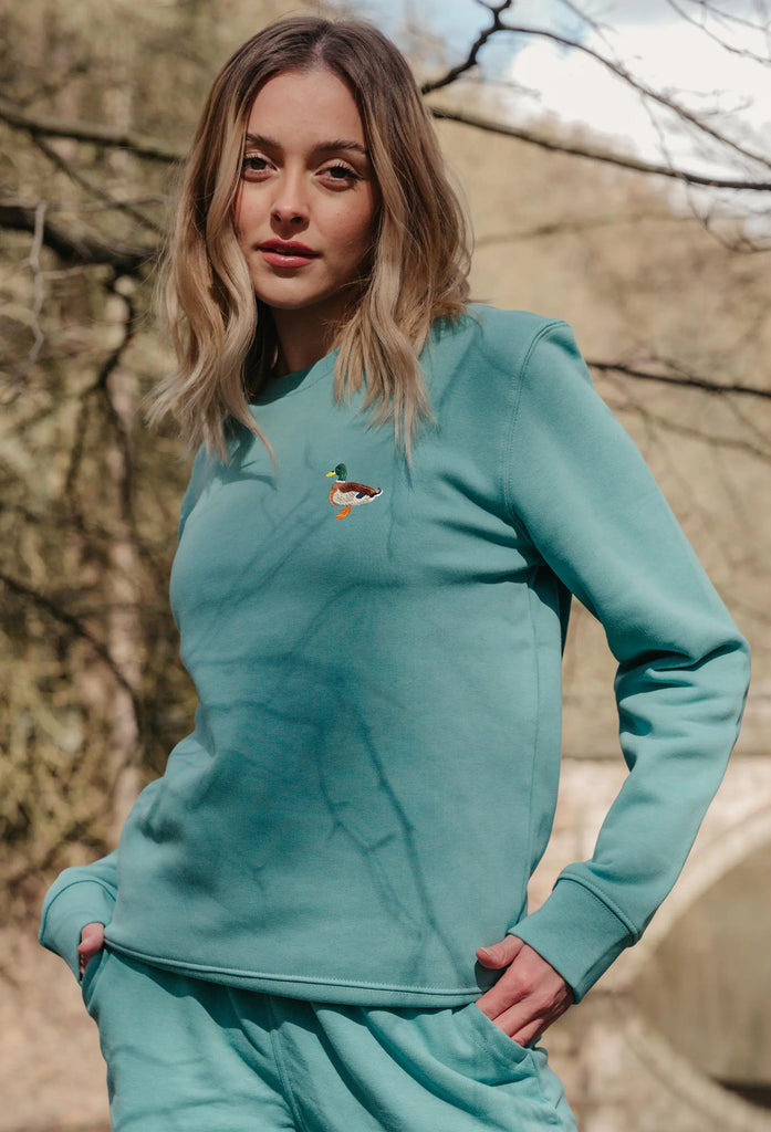 mallard duck womens sweatshirt Big Wild Thought