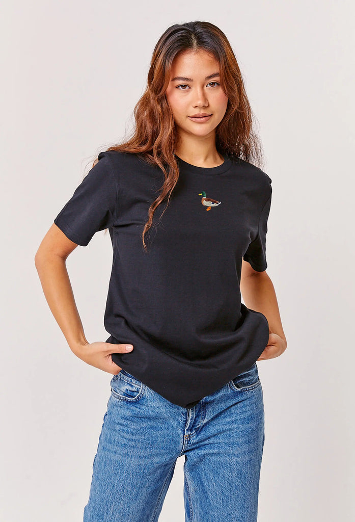 mallard duck womens t-shirt Big Wild Thought