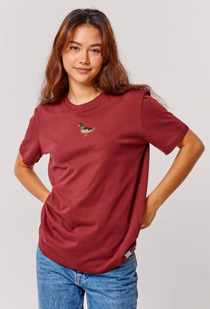 mallard duck womens t-shirt Big Wild Thought