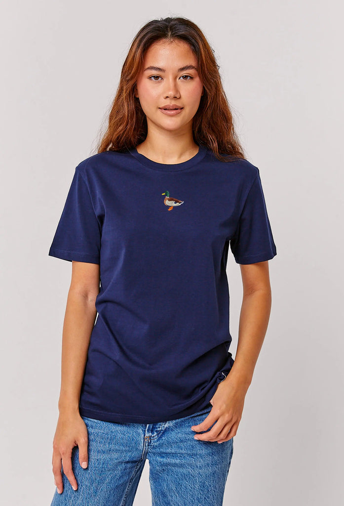 mallard duck womens t-shirt Big Wild Thought