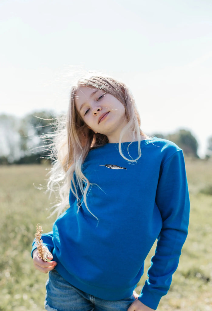 narwhal childrens sweatshirt Big Wild Thought