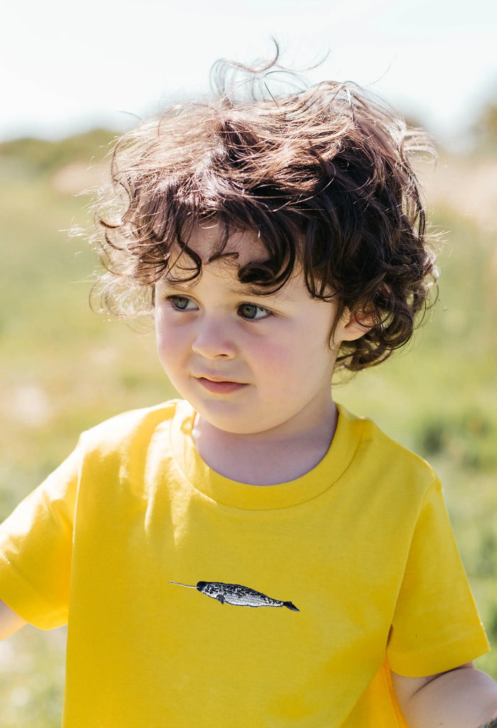 narwhal childrens t-shirt Big Wild Thought
