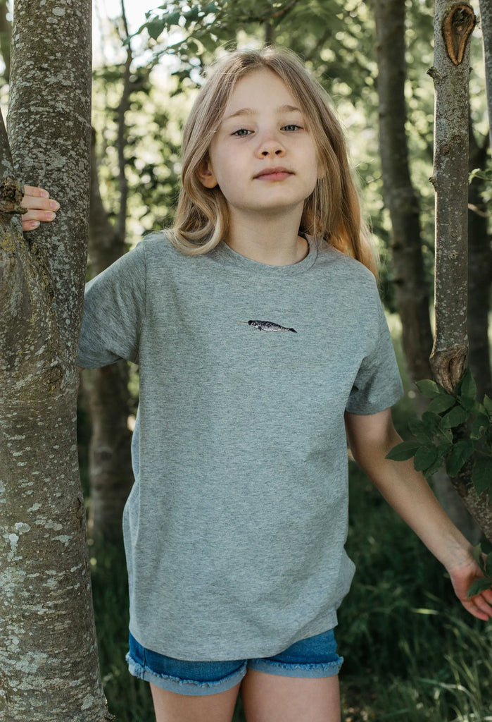 narwhal childrens t-shirt Big Wild Thought