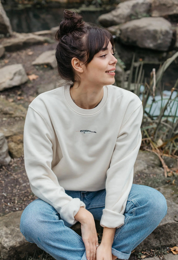 narwhal womens sweatshirt Big Wild Thought
