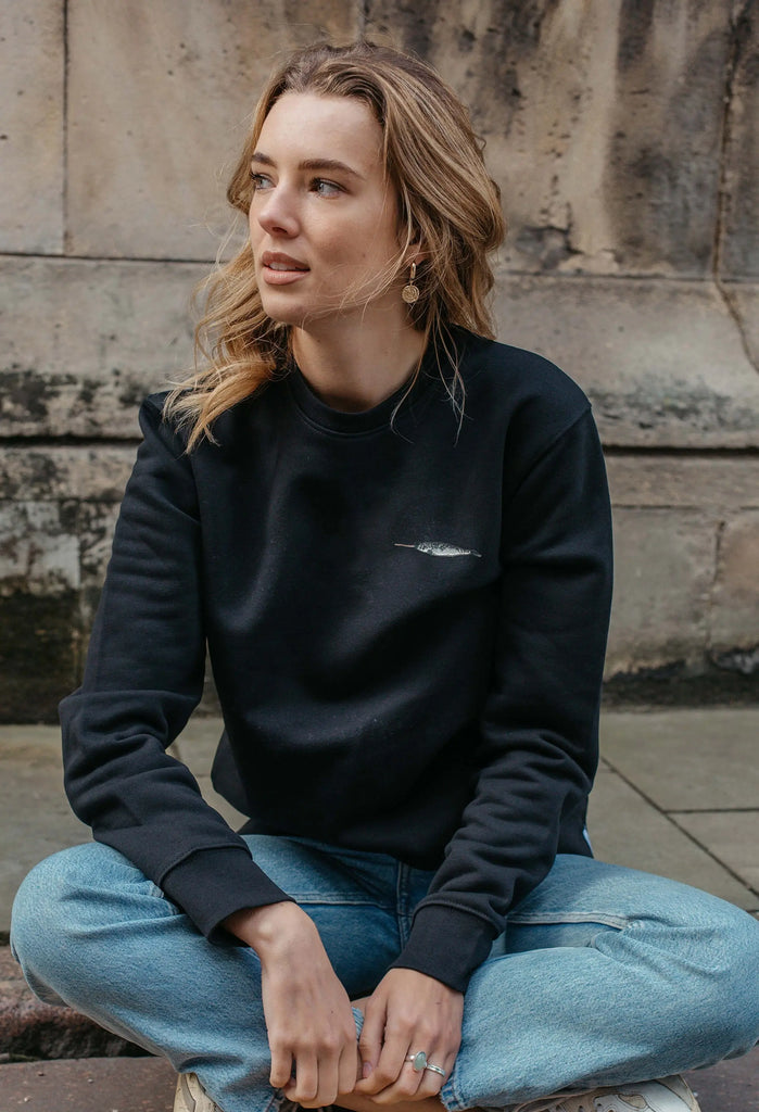 narwhal womens sweatshirt Big Wild Thought