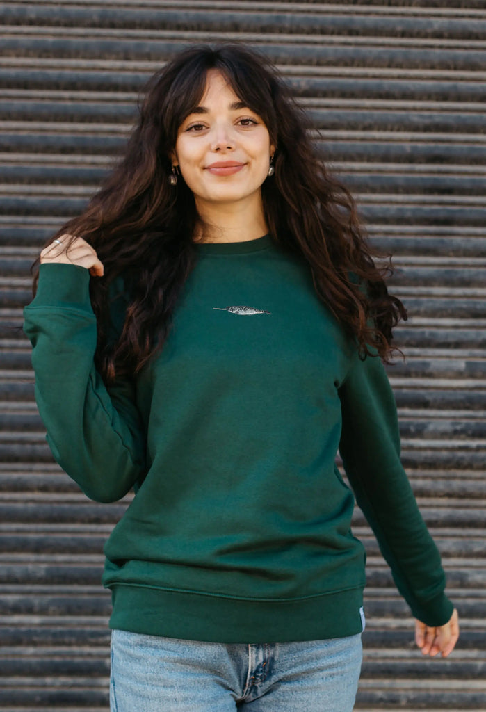 narwhal womens sweatshirt Big Wild Thought