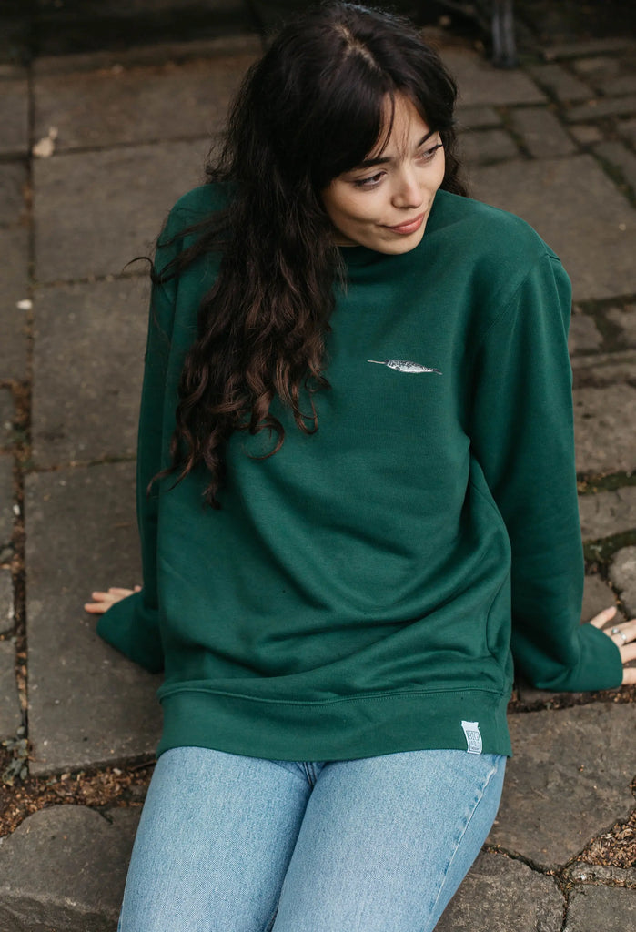 narwhal womens sweatshirt Big Wild Thought