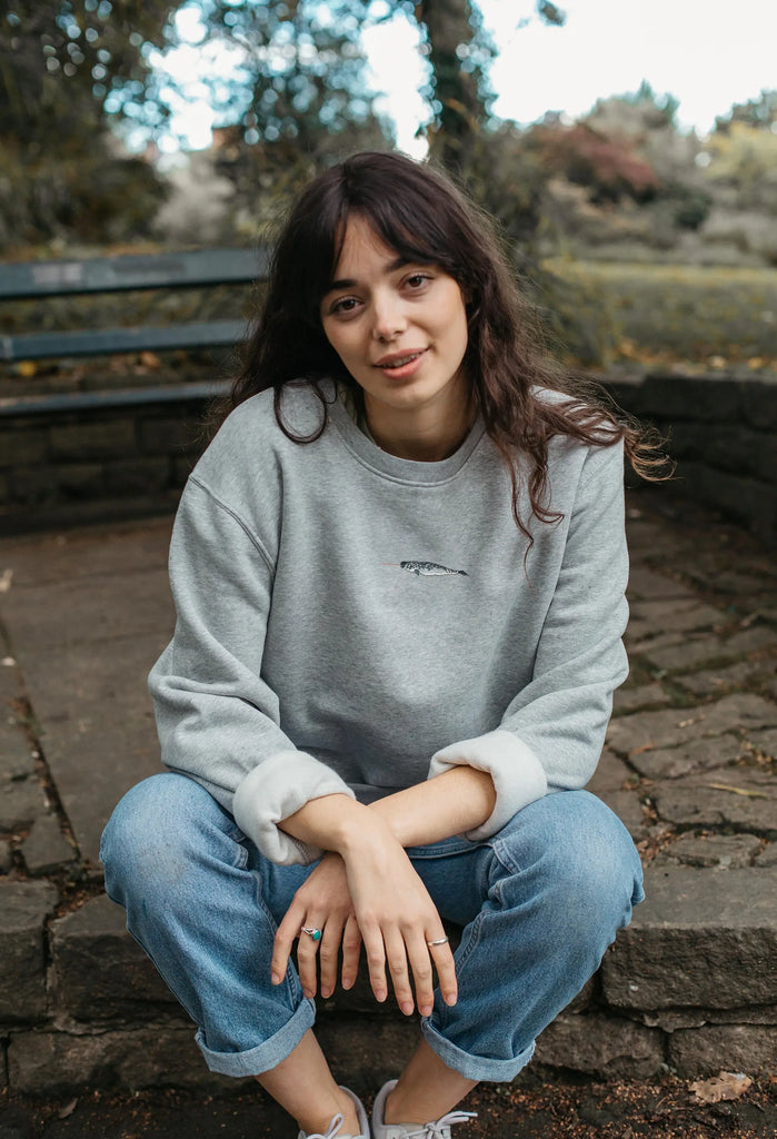 narwhal womens sweatshirt Big Wild Thought