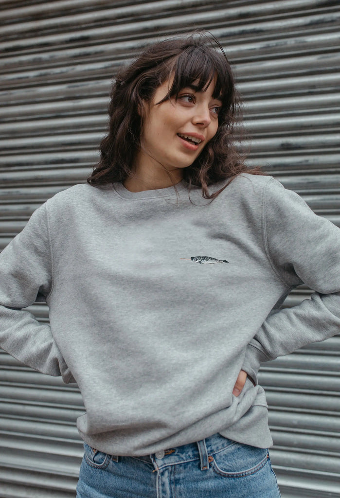 narwhal womens sweatshirt Big Wild Thought