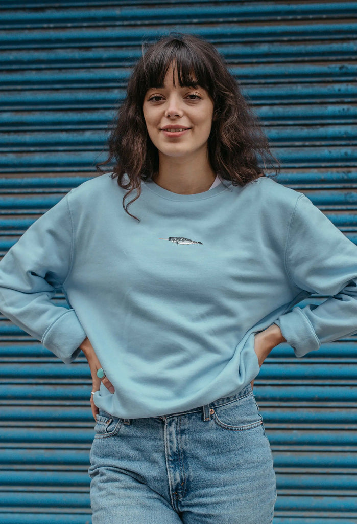 narwhal womens sweatshirt Big Wild Thought