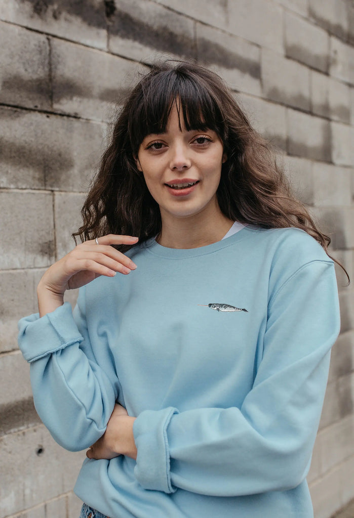 narwhal womens sweatshirt Big Wild Thought