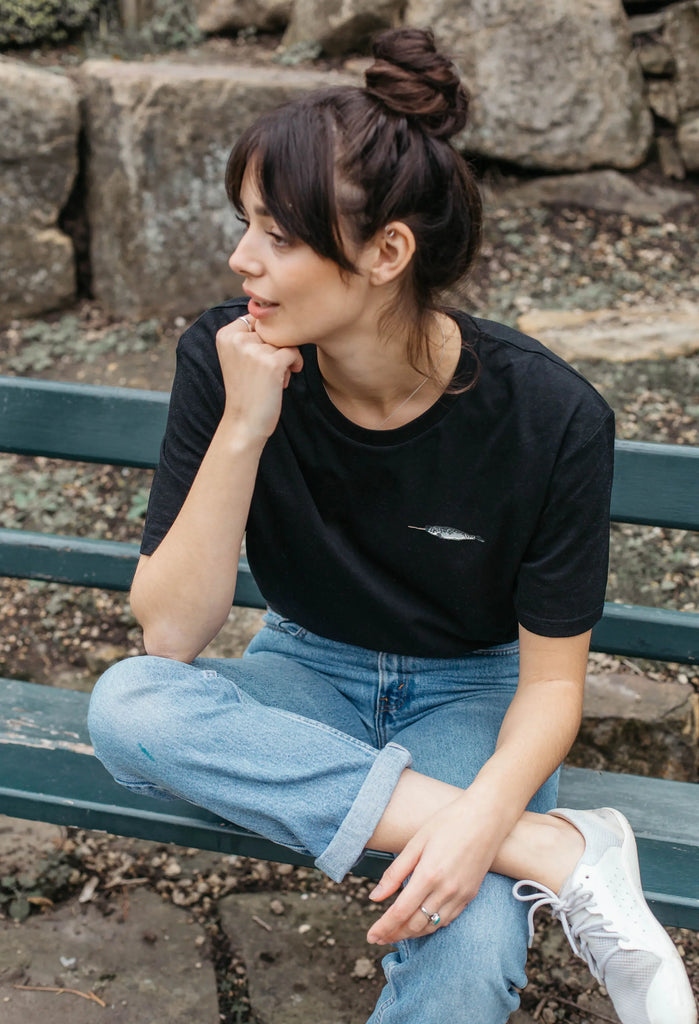 narwhal womens t-shirt Big Wild Thought