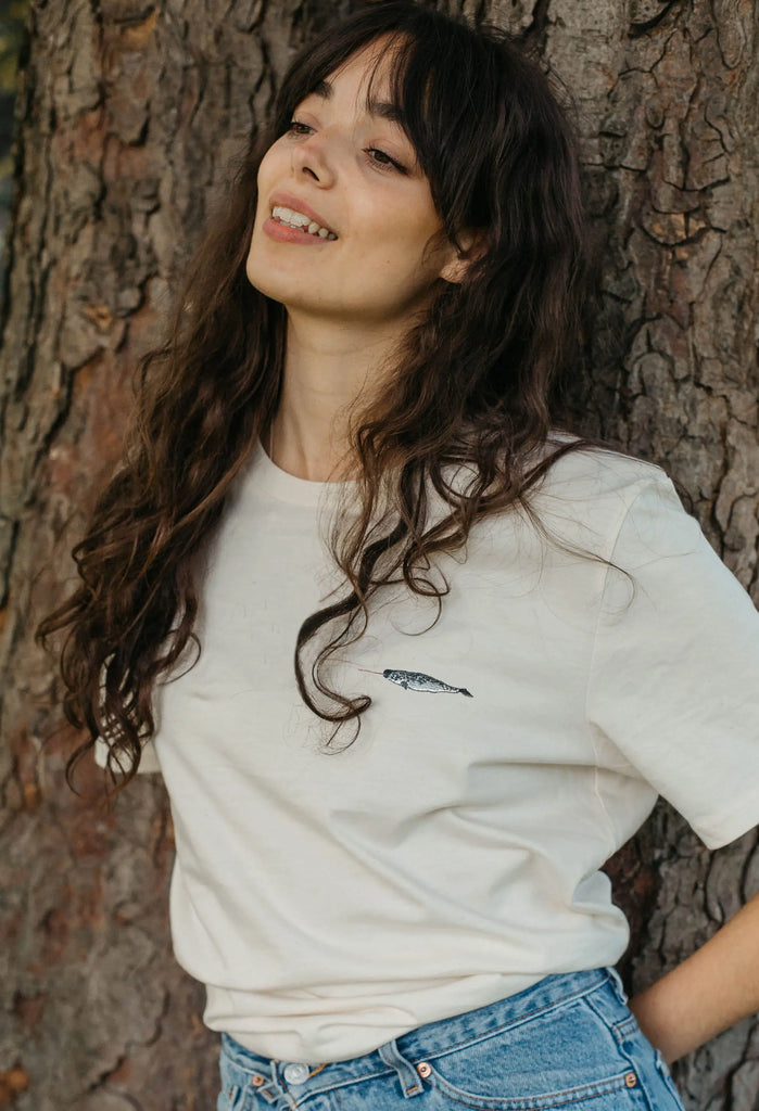 narwhal womens t-shirt Big Wild Thought