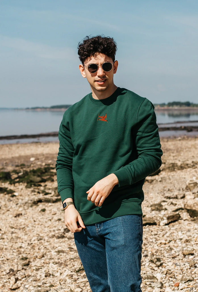 Orangutan Unisex Embroidered Organic Sustainable Sweatshirt Jumper Big Wild Thought