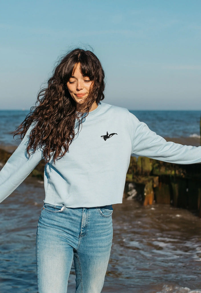orca womens cropped sweatshirt Big Wild Thought