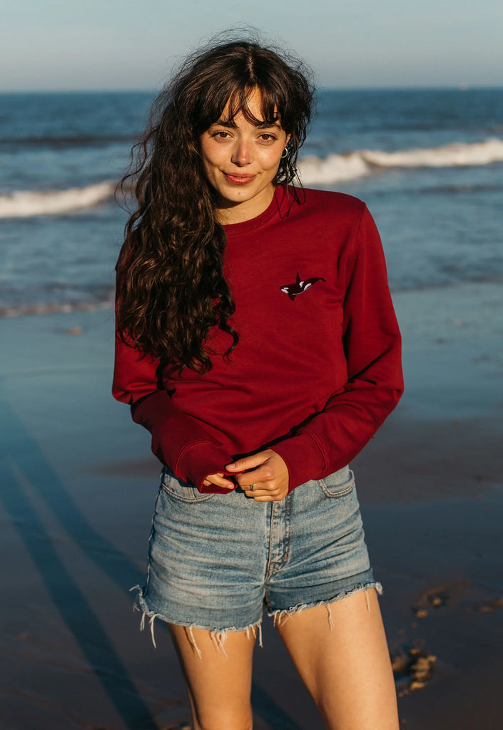 orca womens cropped sweatshirt Big Wild Thought
